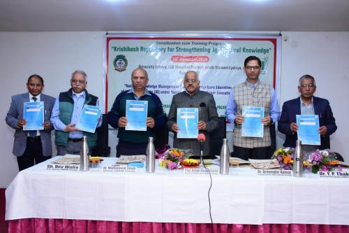 Sensitization cum Training program on “Krishikosh Repository for Strengthening Agricultural Knowledge " at CSK Himachal Pradesh Krishi Vishvavidyalaya, Palampur, HP on 15th November, 2019